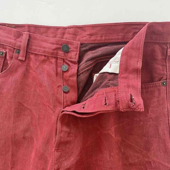 Levis 501 Mens Red Vintage Marlboro Style Jeans 36x30 Western Outdoor Casual - Picture 10 of 13